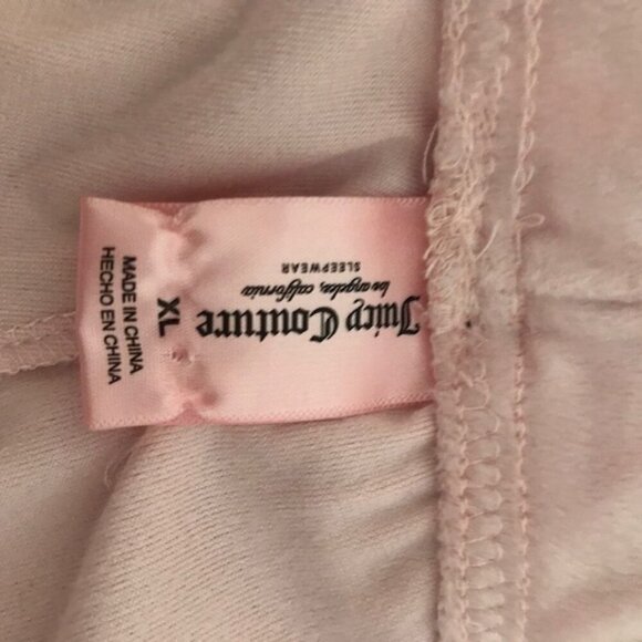 Juicy Couture Sleepwear Women's Pink Pajama Hoodie Velour Set size X-Large - Picture 13 of 14